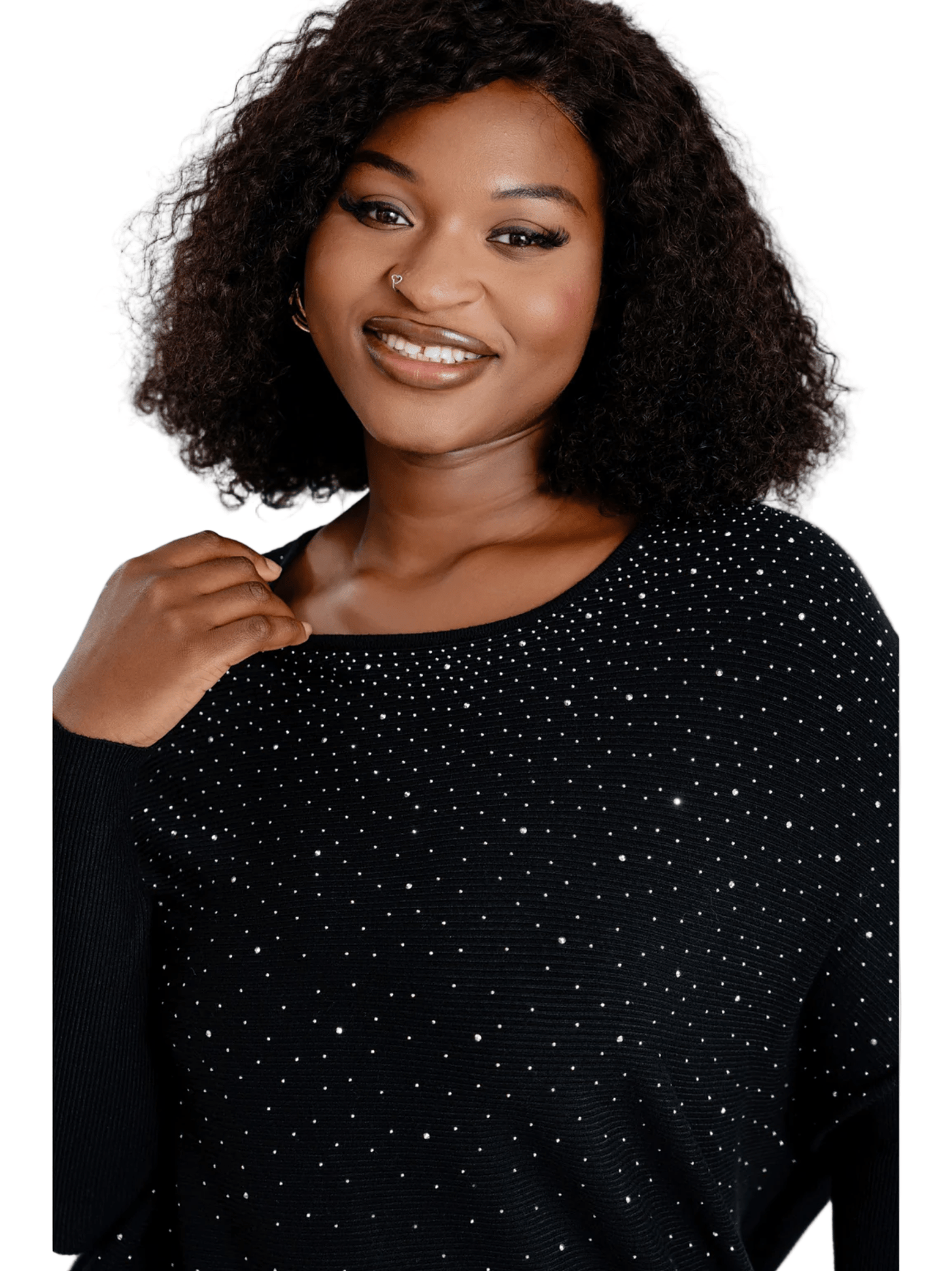 Front Rhinestone Sweater