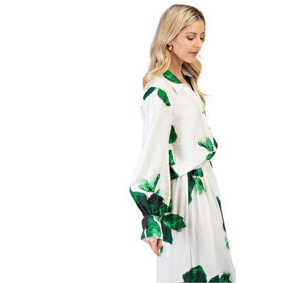 Floral Wide Leg Pant Set