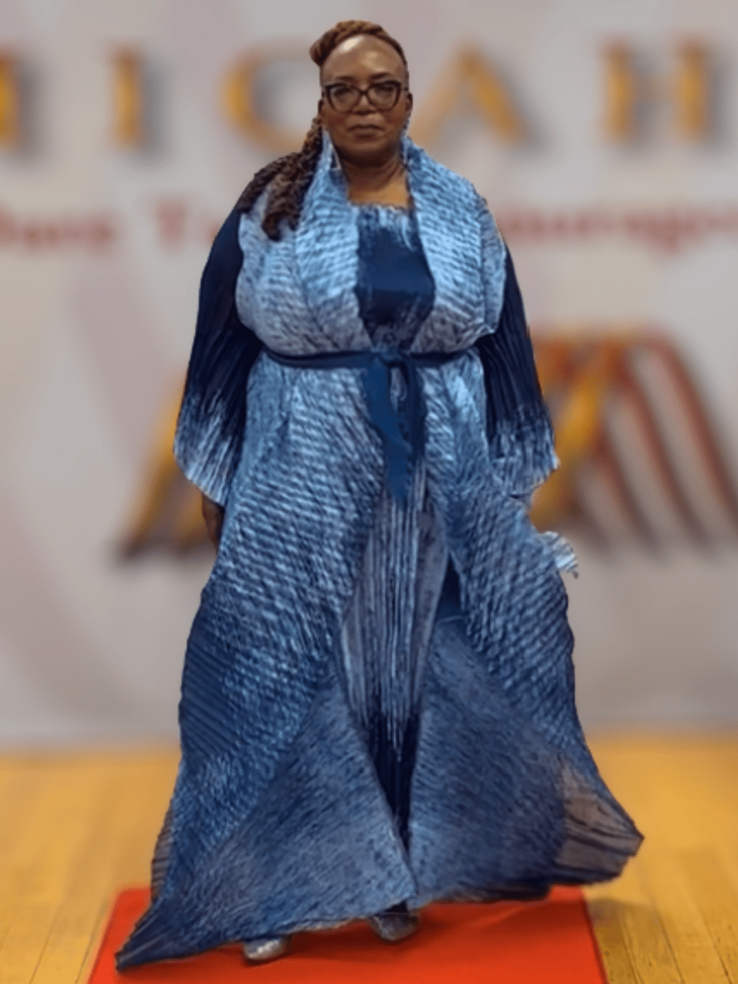 Galaxy Pleated Wrap Dress
