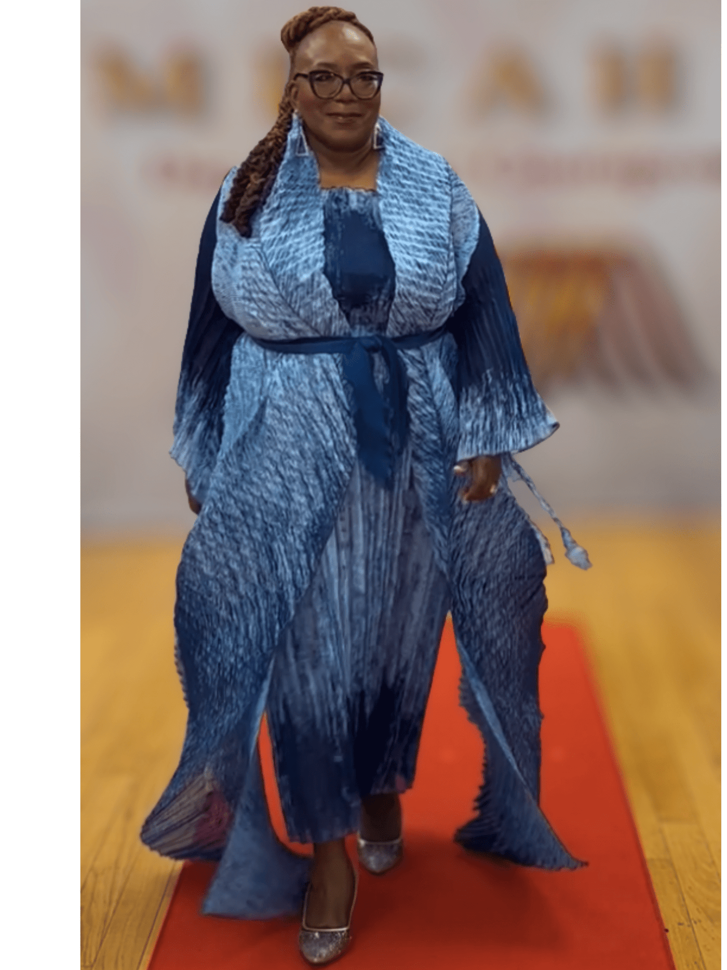 Galaxy Pleated Wrap Dress