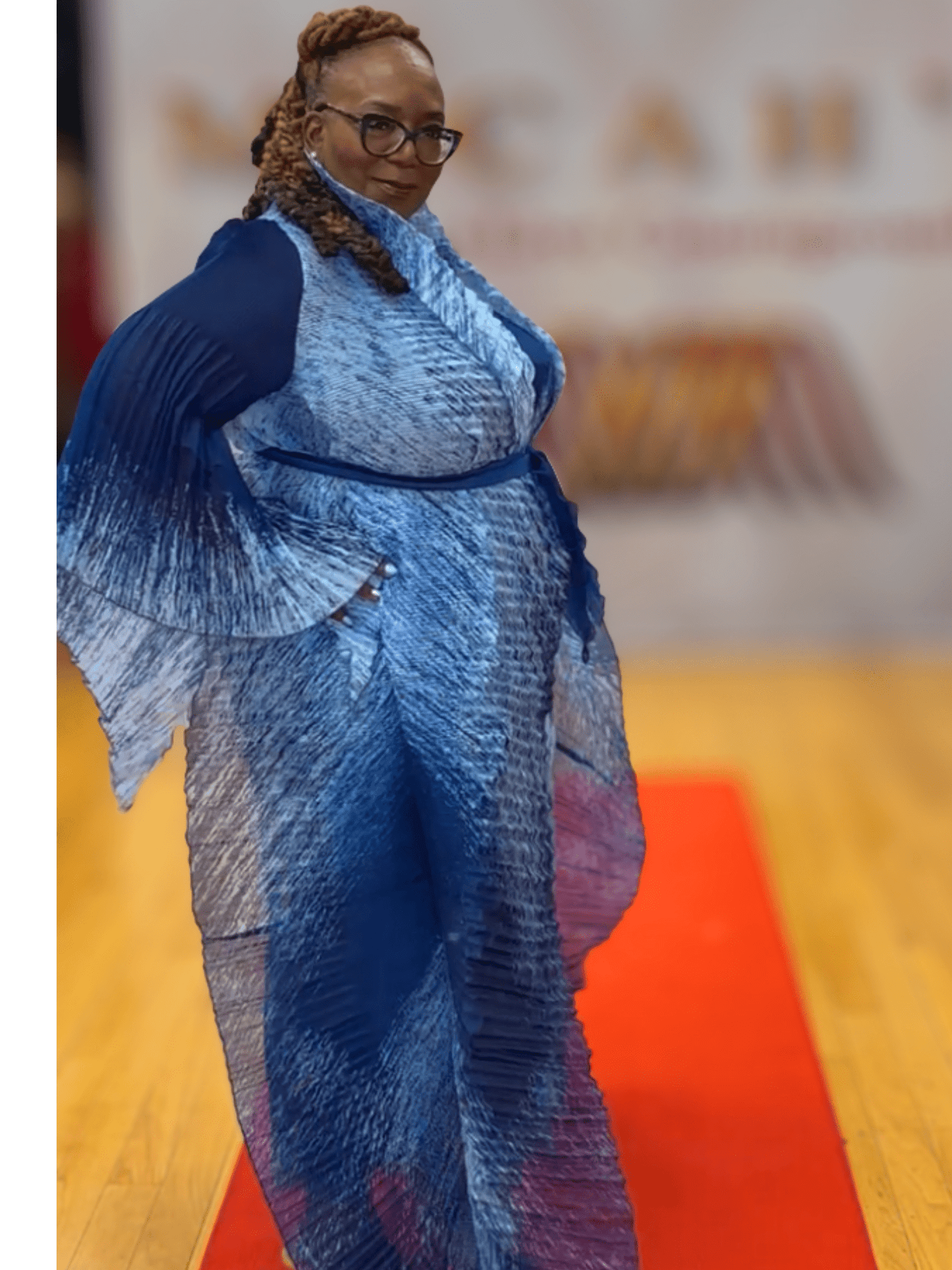 Galaxy Pleated Wrap Dress