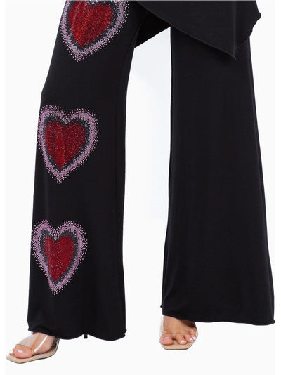Heart Rhinestone 2pc Pant Set