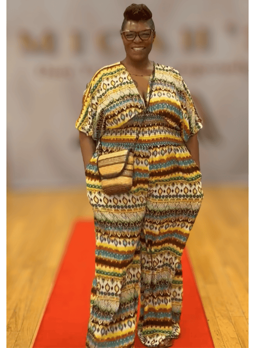 Smocked Waist Jumpsuit