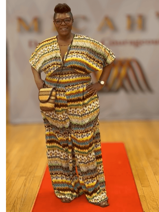 Smocked Waist Jumpsuit