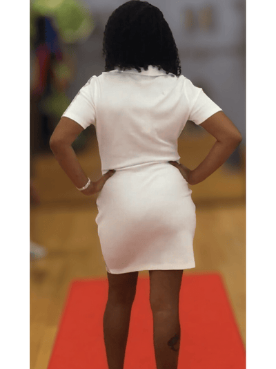 Knit Dress with Side Rhinestones