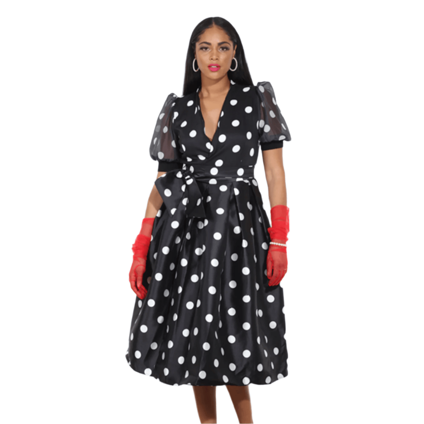 Polka Dot Wrap Dress
