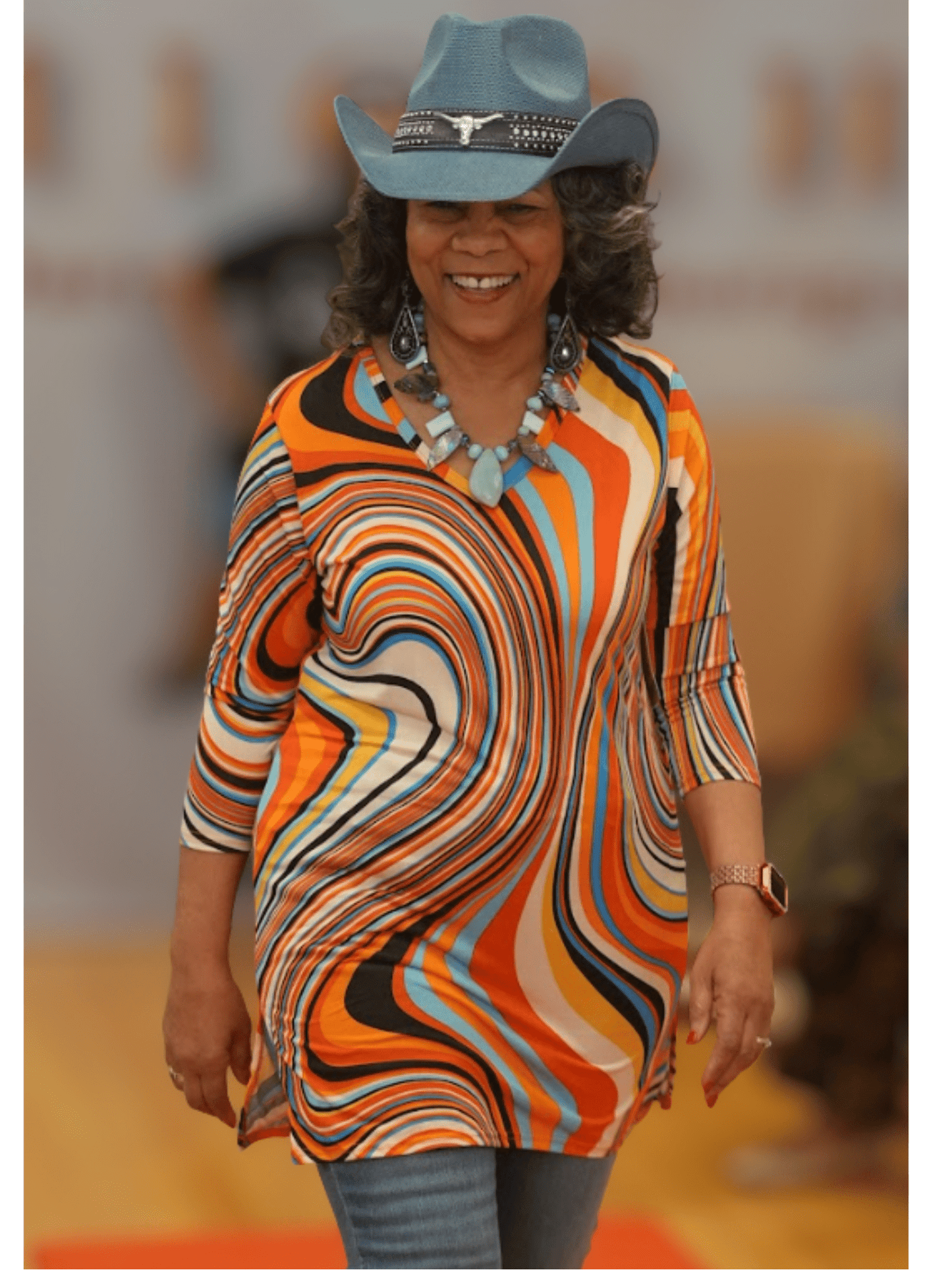 Long Round Neck Tunic Top