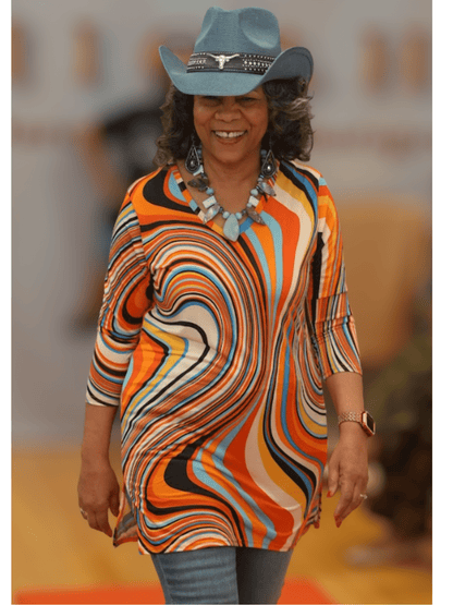 Long Round Neck Tunic Top