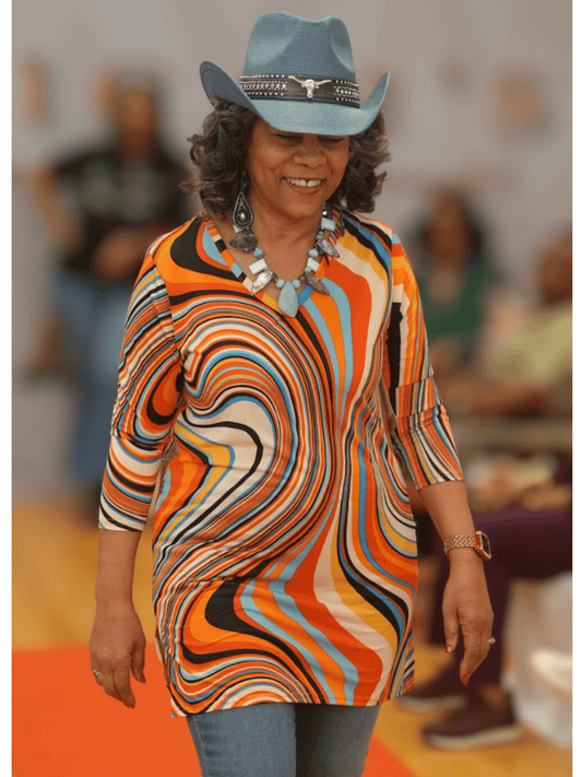 Long Round Neck Tunic Top