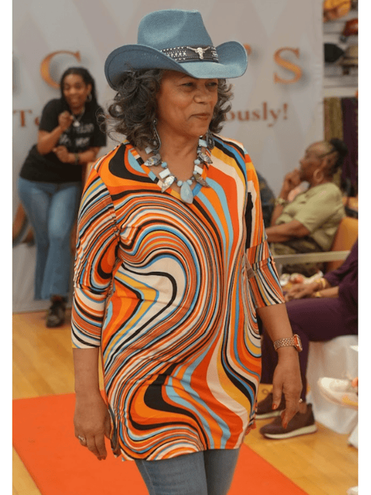 Long Round Neck Tunic Top