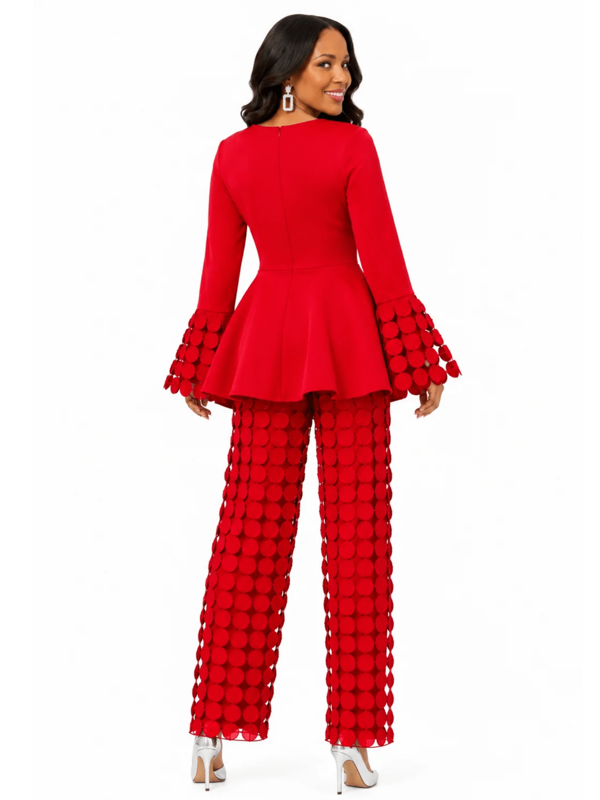 New Dimension Peplum Pant Set