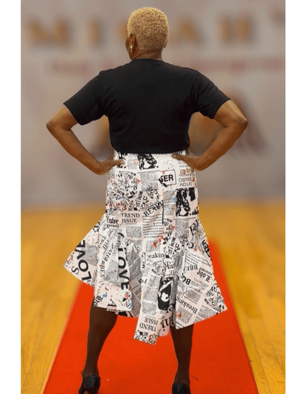 Ruffle Hem High-low Skirt