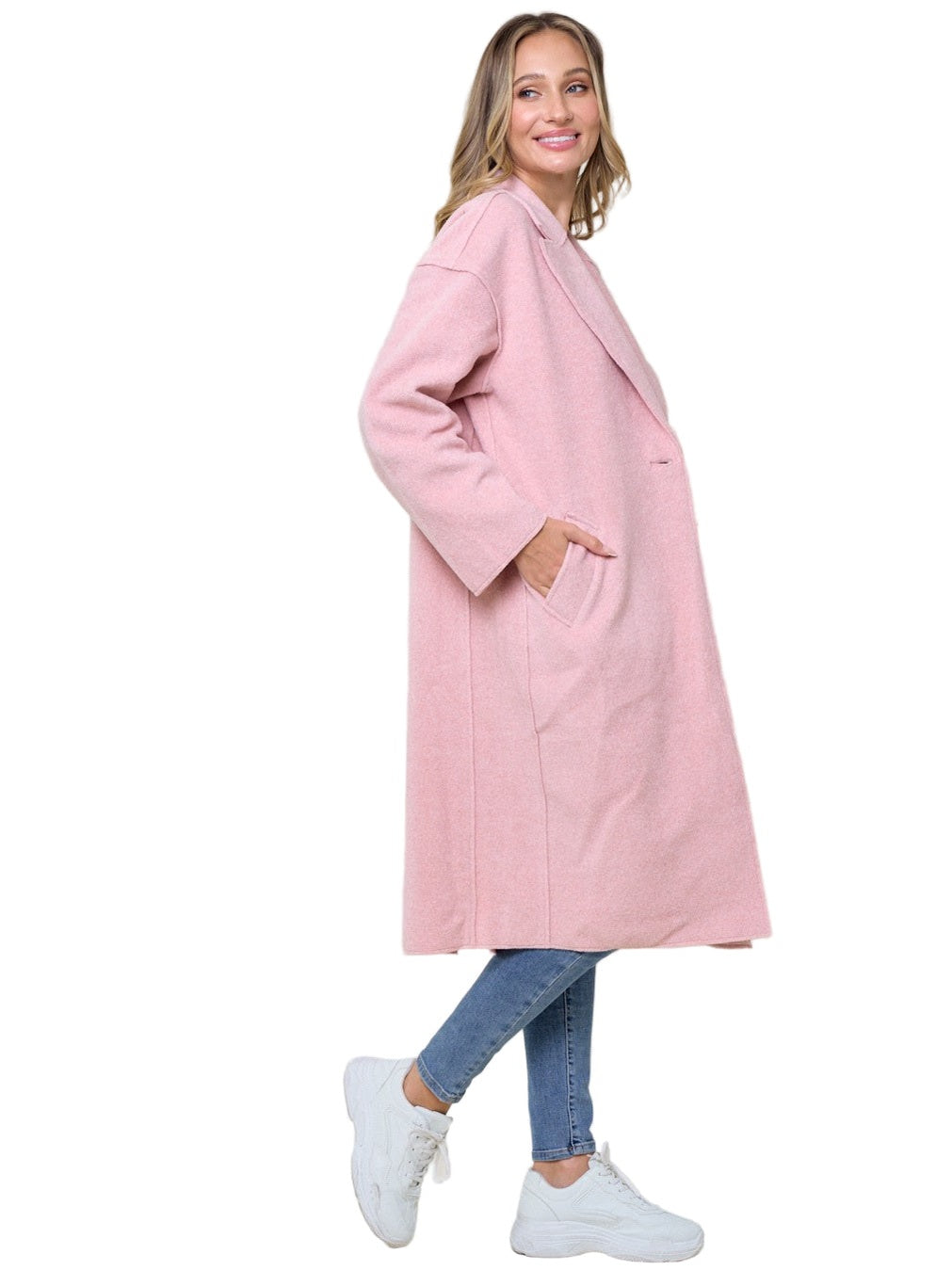 Wool Blend Buttoned Jacket