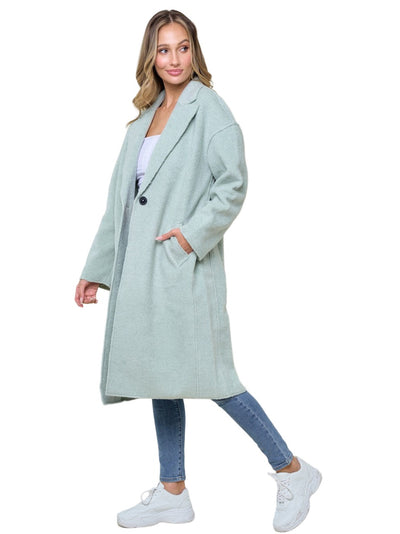 Wool Blend Buttoned Jacket