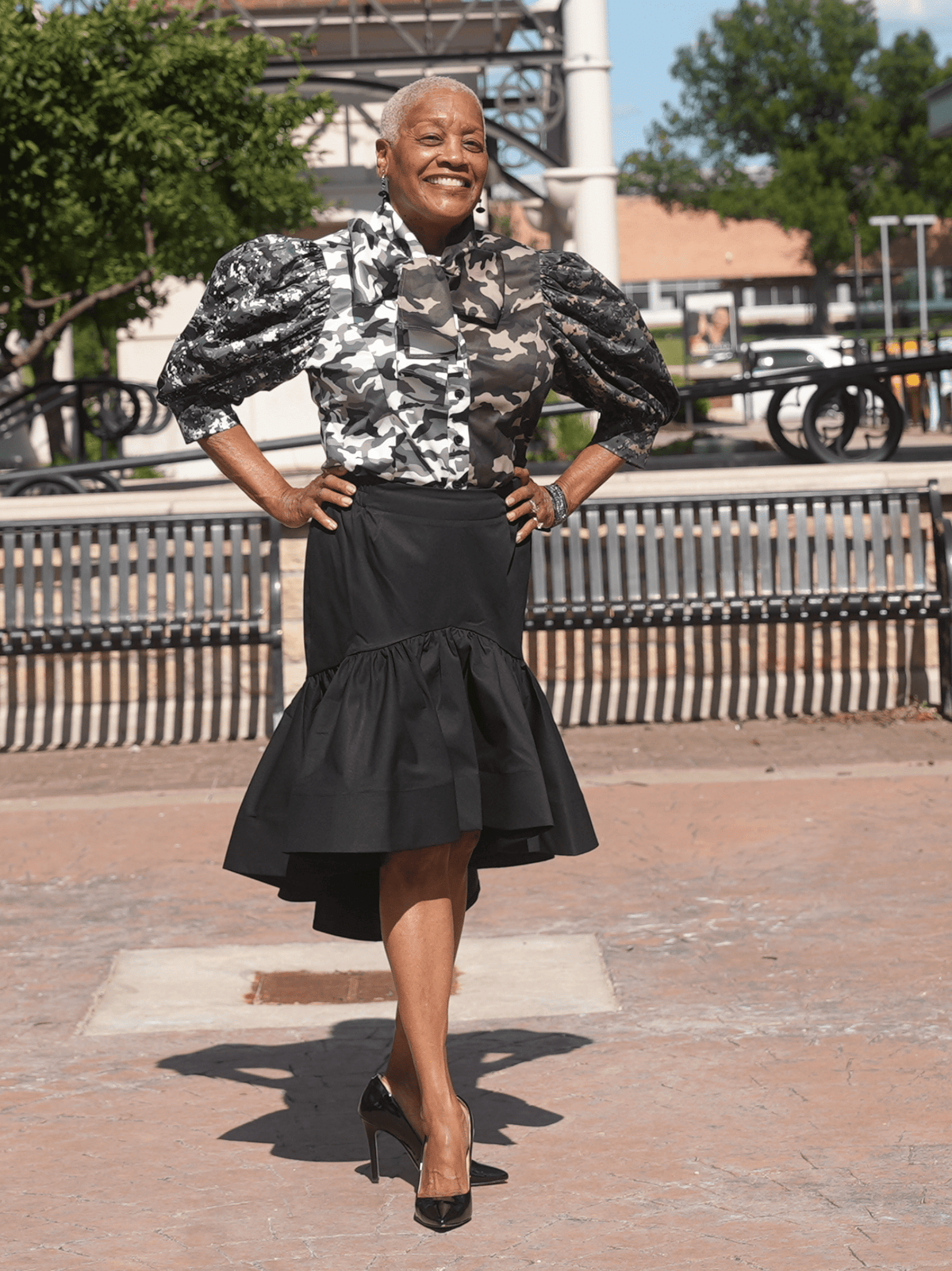 Puff Sleeve Tie Top
