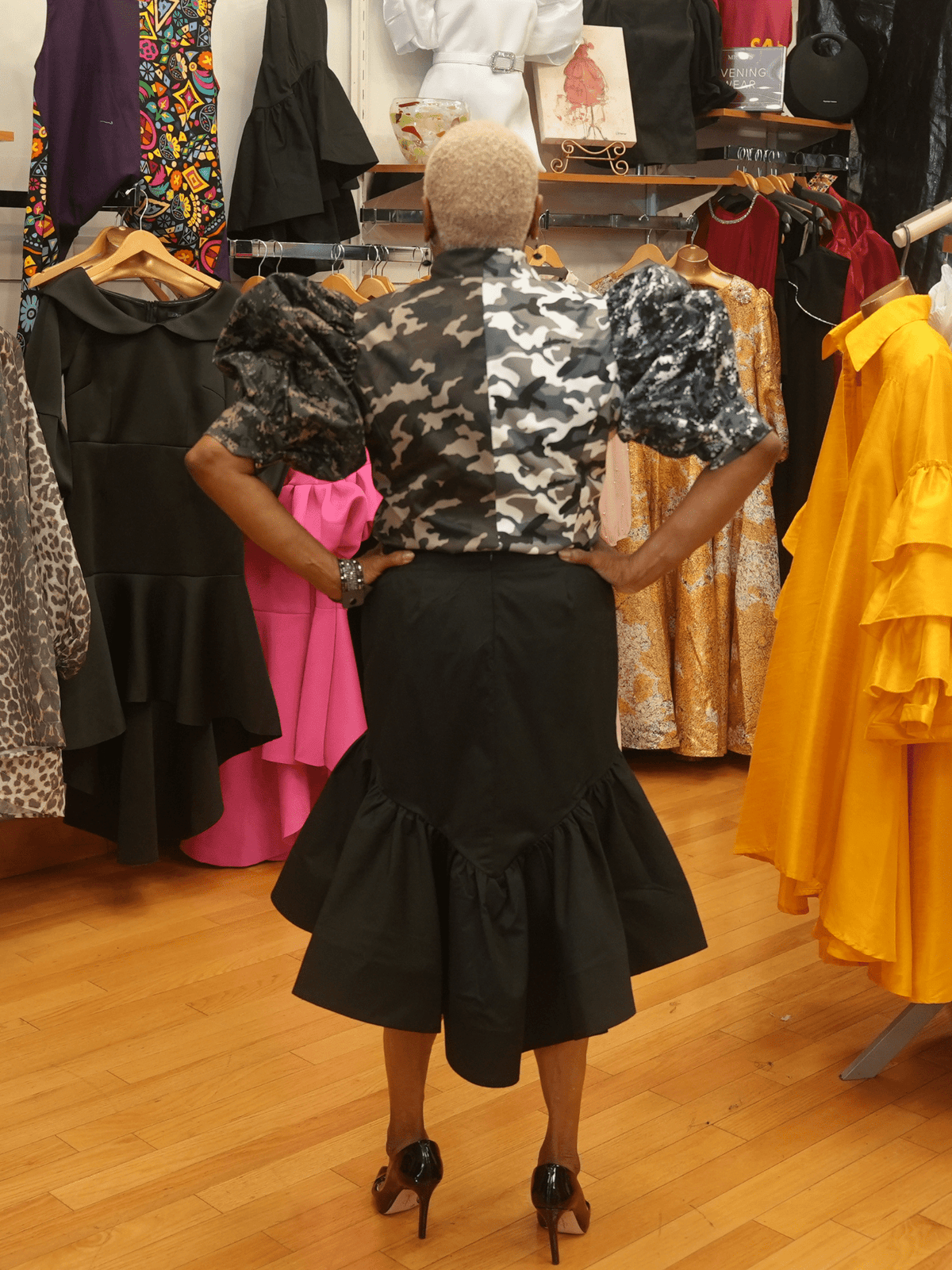 Puff Sleeve Tie Top