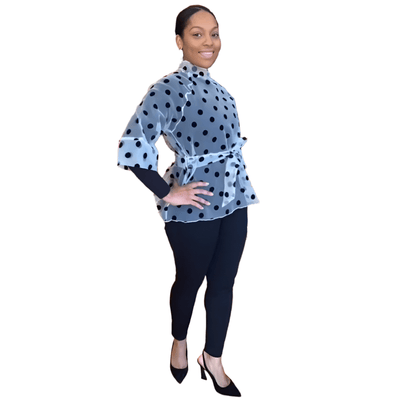 Polka Dot Sheer Top