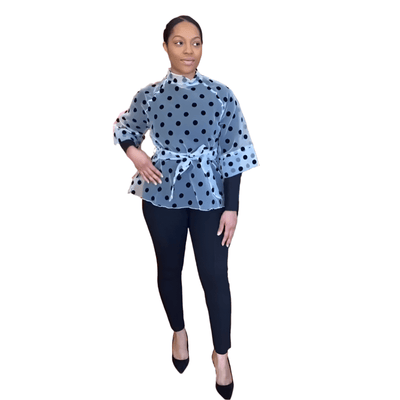 Polka Dot Sheer Top