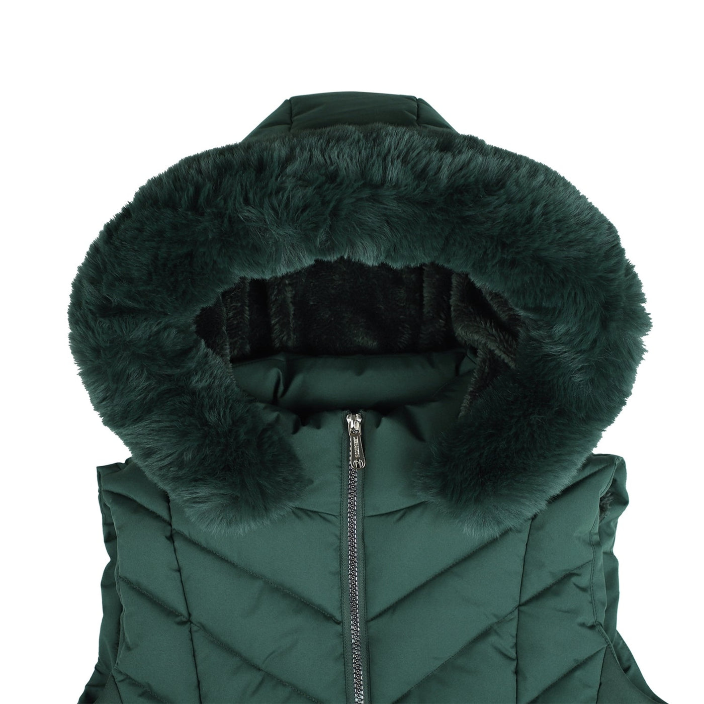 Hooded Sleeveless Sherpa Puffer Vest