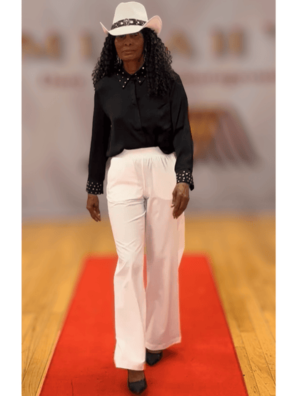 Straight Leg Zip Up Pant