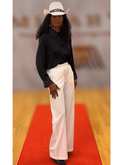 Straight Leg Zip Up Pant