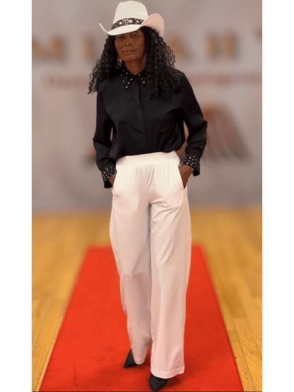 Straight Leg Zip Up Pant