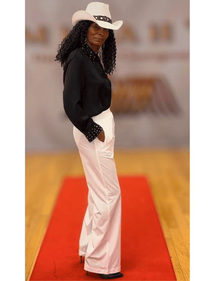 Straight Leg Zip Up Pant
