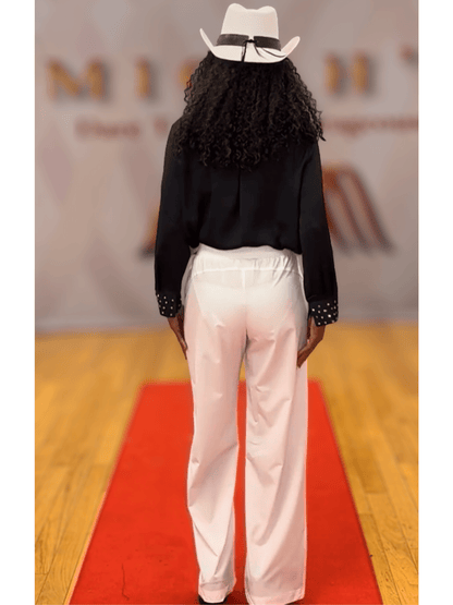 Straight Leg Zip Up Pant