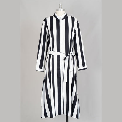 Belted Print Dress
