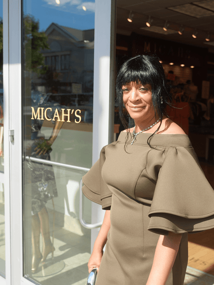Tiered Bell-Sleeve Midi Dress