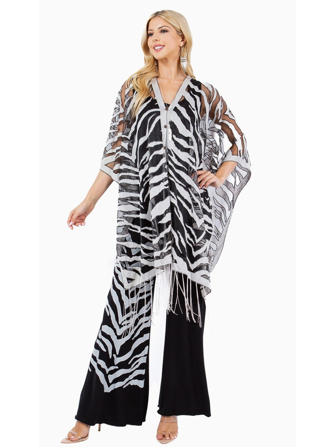 Tiger 7-Way Scarf Palazzo Set