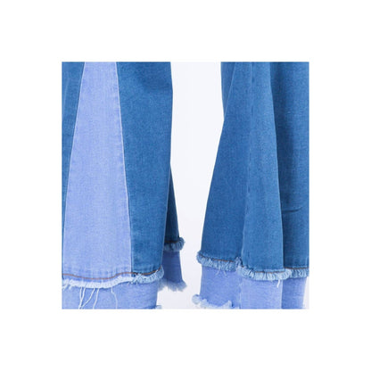 Color Block Layer Flare Jeans
