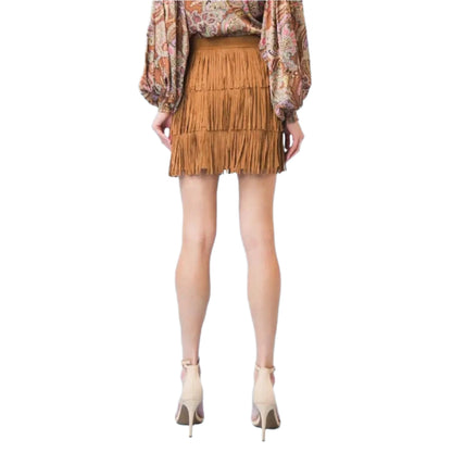 A Faux Suede Mini Skirt