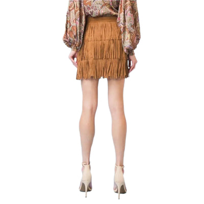 A Faux Suede Mini Skirt