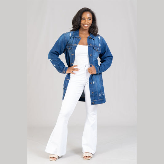 Mid Lth Denim Jacket