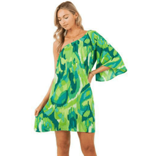 VS Green Print Dress