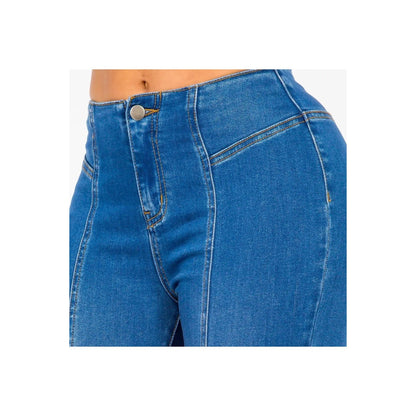 High Waist Pull On Flare Jeans