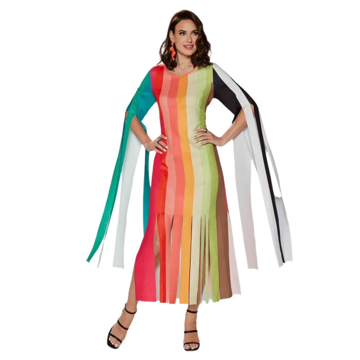 Multi Color Novelty Split Dress