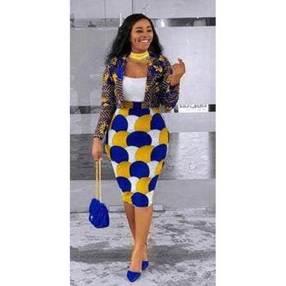 Stylish Floral Printed Color Block Co-ords Set