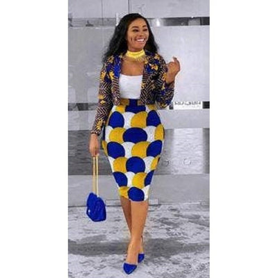 Stylish Floral Printed Color Block Co-ords Set (Runs 2X Small)