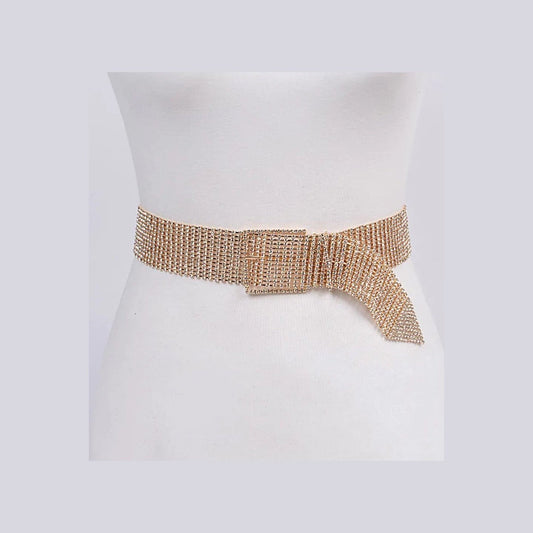 Rhinestone Wide Belt