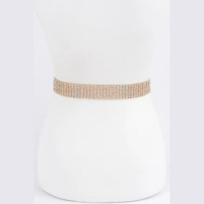 Rhinestone Wide Belt