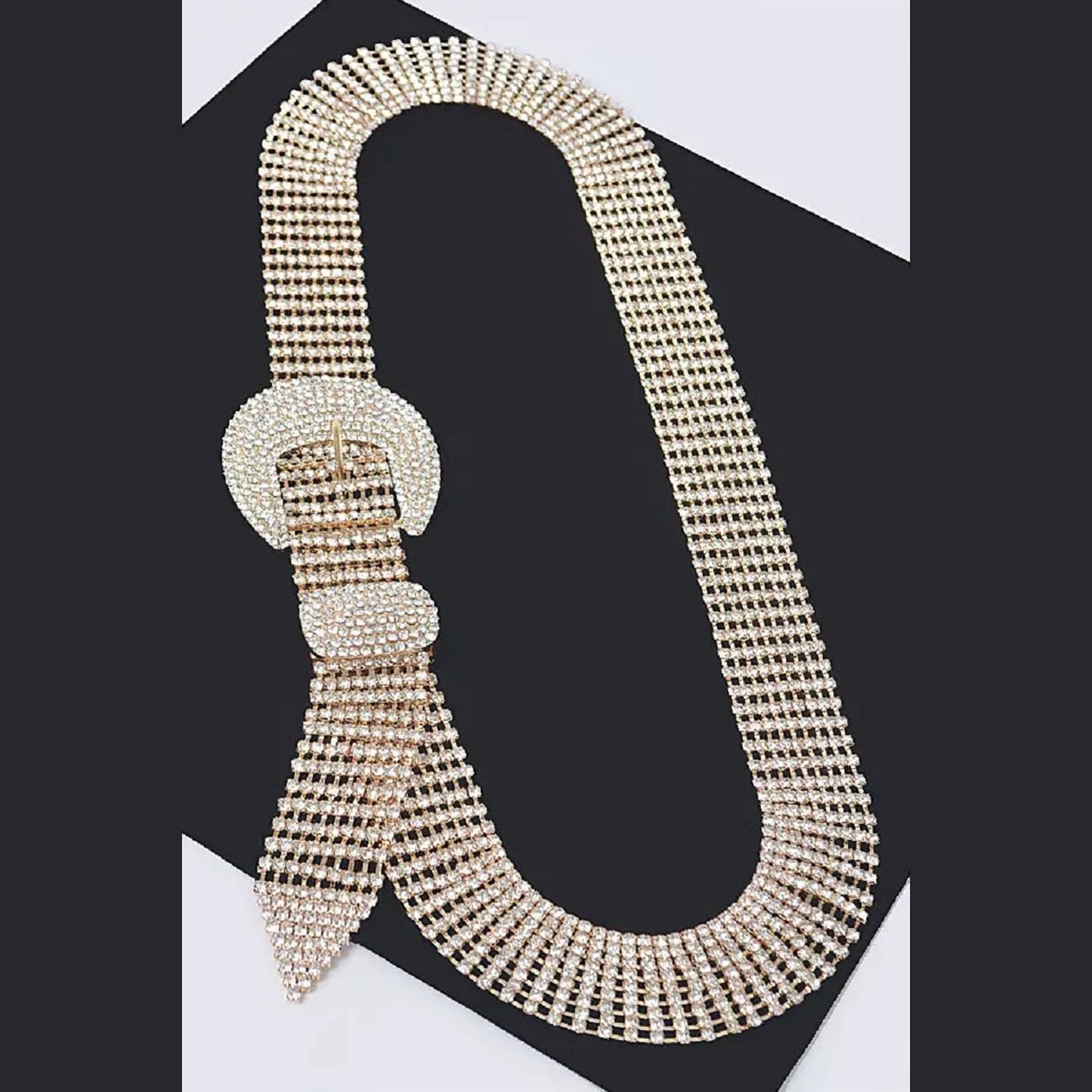 Rhinestone Wide Belt
