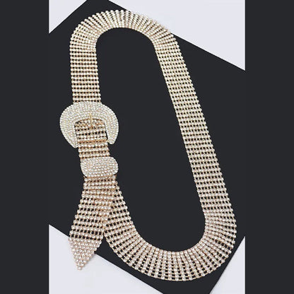 Rhinestone Wide Belt