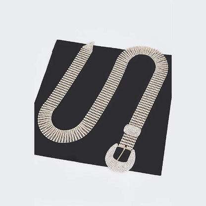Rhinestone Wide Belt