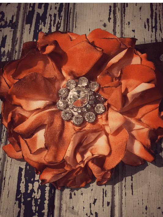 Hand Dyed Velvet Flower Pin
