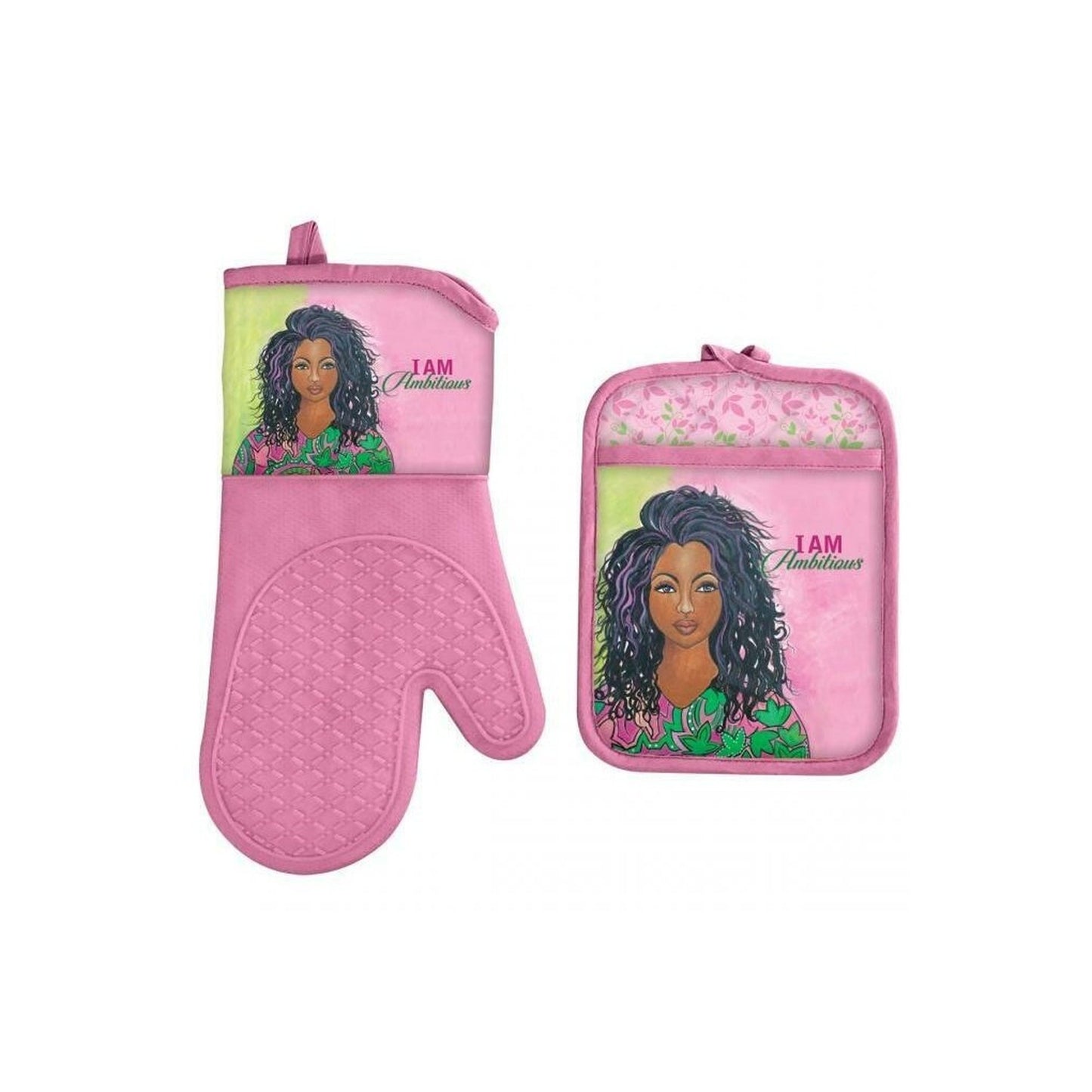 Afro Oven Mitt and Pot Holders